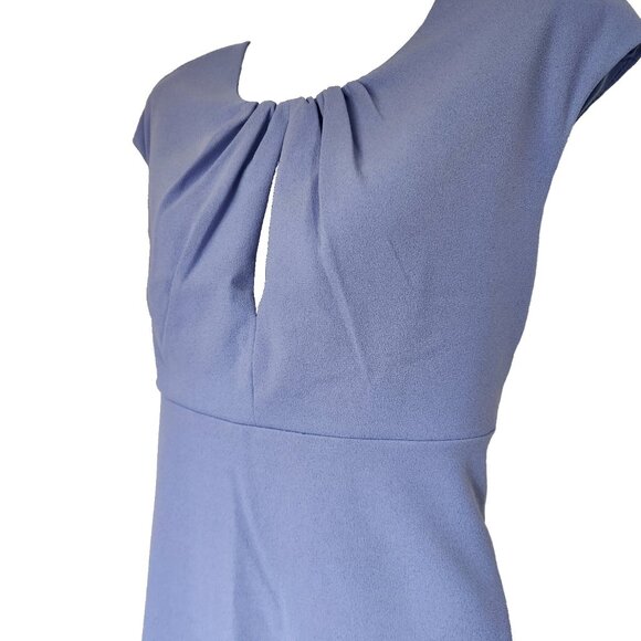 Classy Lavendar/Perwinkle Midi Keyhole Dress - Picture 3 of 8